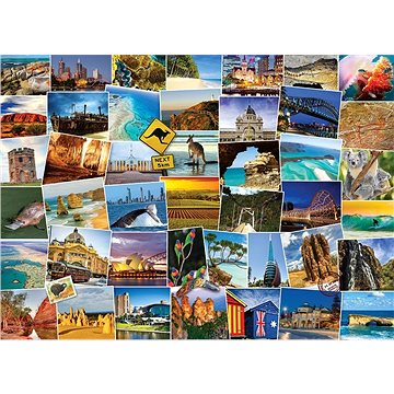 Eurographics Puzzle Světoběžník - Austrálie 1000 dílků (628136607537)