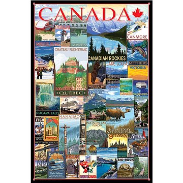 Eurographics Puzzle Plakáty z cest Kanadou 1000 dílků (628136607780)