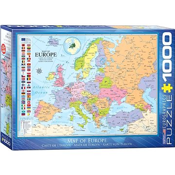 Eurographics Puzzle Mapa Evropy 1000 dílků (628136607896)
