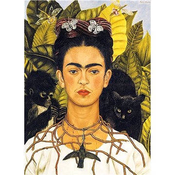 Eurographics Puzzle Portrét Frídy Kahlo s trnovým náhrdelníkem 1000 dílků (628136608022)