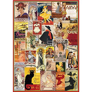 Eurographics Puzzle Vintage plakáty z opery a divadla 1000 dílků (628136609357)