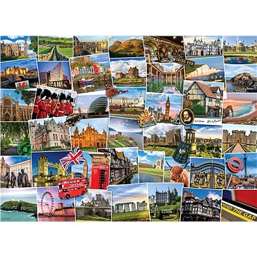 Eurographics Puzzle Světoběžník - Velká Británie 1000 dílků (628136654647)