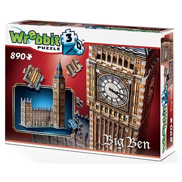 Wrebbit 3D puzzle Big Ben a Westminsterský palác 890 dílků (665541020025)