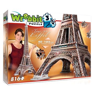 Wrebbit 3D puzzle Eiffelova věž 816 dílků (665541020094)