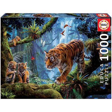 Educa Puzzle Tygři na stromě 1000 dílků (8412668176621)