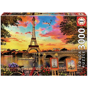 Educa Puzzle Západ slunce v Paříži 3000 dílků (8412668176751)