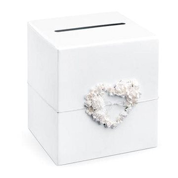 Krabice na blahopřání - srdce - svatba - 24 × 24 × 24 cm (5901157463630)
