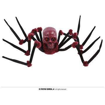 Guirca Dekorace na Halloween - Pavouk s lebkou, pohyblivý, se zvukem a světlem (GUI26589)