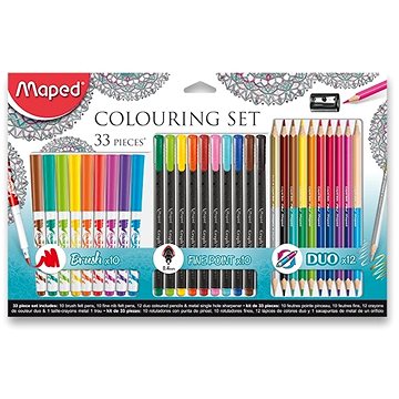 MAPED Colouring, sada pastelek, fixů a linerů, 33 ks (3154148974178)