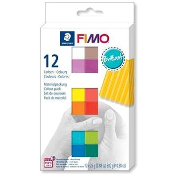 Fimo soft sada 12 barev Brilliant (4007817053416)