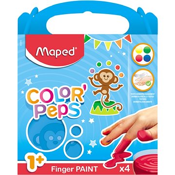 Maped Color Peps Prstové barvy, 4x80ml (3154148125105)