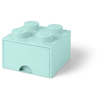 LEGO úložný box 4 s šuplíkem - aqua (5711938029890)