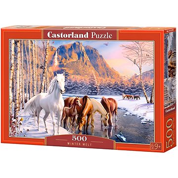 CASTORLAND Puzzle Stádo koní 500 dílků (5904438053704)