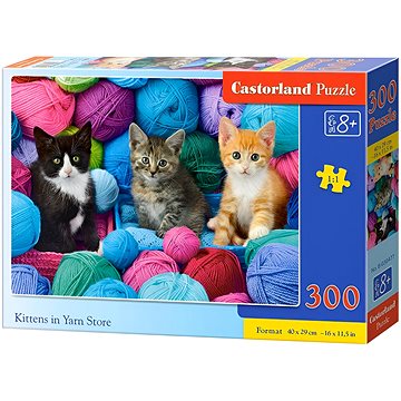 CASTORLAND Puzzle Kočičky a klubíčka 300 dílků (5904438030477)