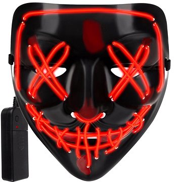Malatec Děsivá svítící maska černo červená (5900779939103)