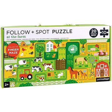 Petit Collage Bludiště a puzzle Farma (736313544503)