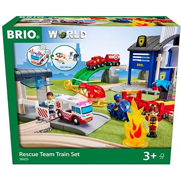 BRIO WORLD 36025 Vlaková sada záchranářského týmu (7312350360257)