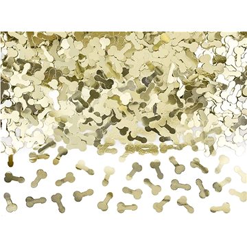 Konfety na stůl penis zlaté 30g - rozlučka se svobodou (5900779116504)
