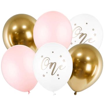 Sada latexových balónků - 1. narozeniny - holka - 6 ks - 30 cm (5900779180086)