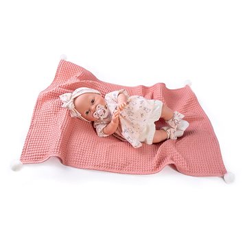 Antonio Juan 14258 Bimba - mrkací panenka miminko se zvuky a měkkým látkovým tělem - 37 cm (8435083614585)