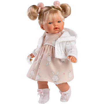 Llorens 33140 Roberta - realistická panenka se zvuky a měkkým látkovým tělem - 33 cm (8426265331406)