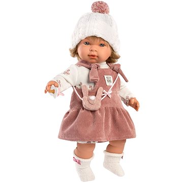 Llorens 42160 Carla - realistická panenka se zvuky a měkkým látkovým tělem - 42 cm (8426265421602)
