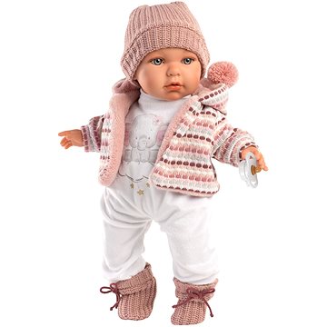Llorens 42406 Baby Julia - realistická panenka se zvuky a měkkým látkovým tělem - 42 cm (8426265424061)