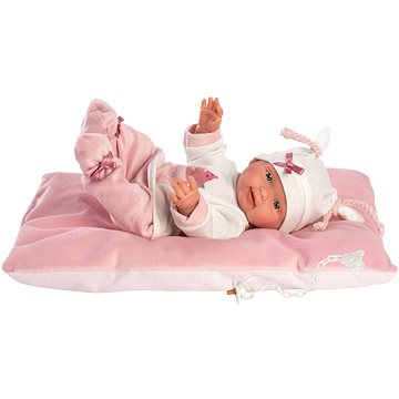 Llorens 26312 New Born Holčička - realistická panenka miminko s celovinylovým tělem - 26 cm (8426265263127)