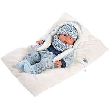 Llorens 73881 New Born Chlapeček - realistická panenka miminko s celovinylovým tělem - 40 cm (8426265738816)