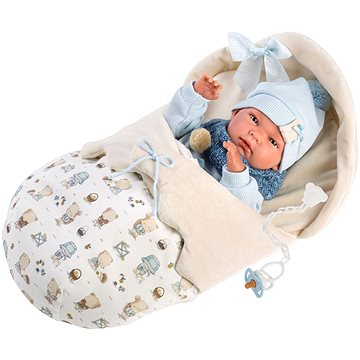 Llorens 73885 New Born Chlapeček - realistická panenka miminko s celovinylovým tělem - 40 cm (8426265738854)
