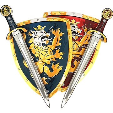 Liontouch Rytířský set pro dva, modrý + červený - Meč a štít (5707307001109)