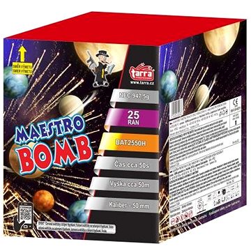Ohňostroj - Baterie výmetnic maestro bomb 25ran (8595596320936)