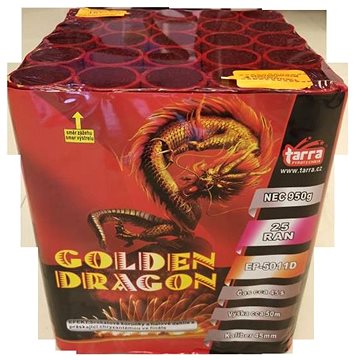 Ohňostroj - Baterie výmetnic golden dragon 25 ran (8595596321056)