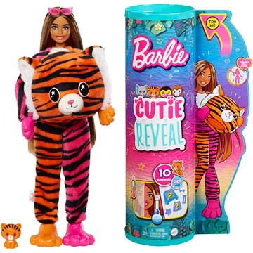Barbie Cutie Reveal Barbie Džungle - Tygr (194735106561)