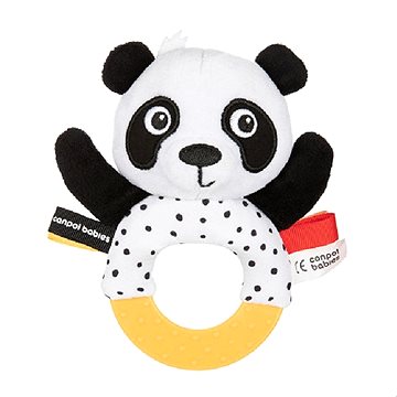 Canpol babies Senzorická hračka Panda s kousátkem a chrastítkem BabiesBoo (5901691870727)