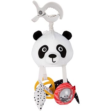 Canpol babies Senzorická závěsná cestovní hračka Panda s klipem BabiesBoo (5901691870680)