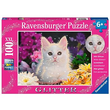 Ravensburger Puzzle 133581 Třpytivé Puzzle Kočka 100 Dílků (4005556133581)