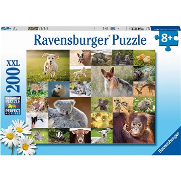 Ravensburger Puzzle 133536 Koláž Zvířecích Mláďat 200 Dílků (4005556133536)
