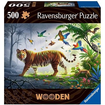 Ravensburger Puzzle 175147 Dřevěné Puzzle Tygr V Džungli 500 Dílků (4005556175147)