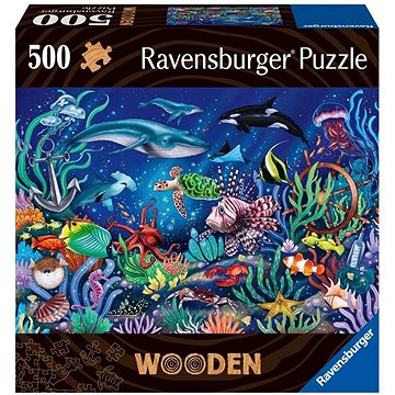 Ravensburger Puzzle 175154 Dřevěné Puzzle Podmořský Svět 500 Dílků (4005556175154)