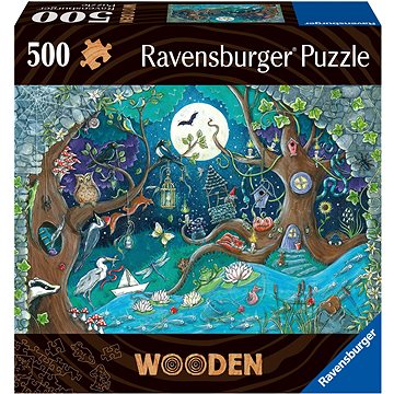 Ravensburger Puzzle 175161 Dřevěné Puzzle Kouzelný Les 500 Dílků (4005556175161)