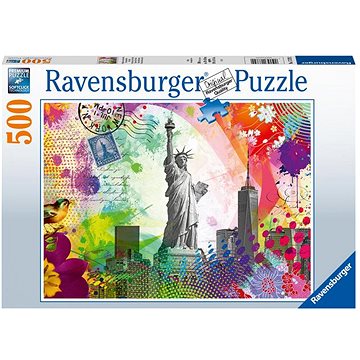 Ravensburger Puzzle 173792 Pohlednice Z New Yorku 500 Dílků (4005556173792)