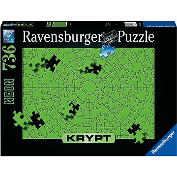 Ravensburger Puzzle 173648 Krypt Puzzle: Neonová Zelená 736 Dílků (4005556173648)