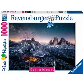 Ravensburger Puzzle 173181 Dechberoucí Hory: Dolomitské Věže, Itálie 1000 Dílků (4005556173181)