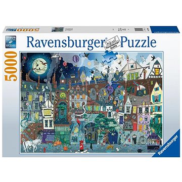 Ravensburger Puzzle 173990 Fantasy, Viktoriánská Ulice 5000 Dílků (4005556173990)