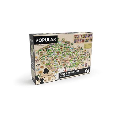 Popular Puzzle - Mapa České republiky, 160 ks (8591864916832)