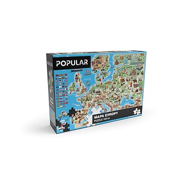 Popular Puzzle - Mapa Evropy, 160 ks - CZ (8591864916870)