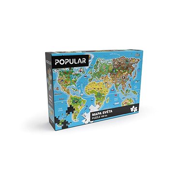 Popular Puzzle - Mapa světa, 160 ks – CZ (8591864916818)