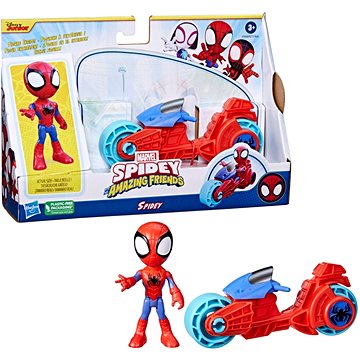 Spider-Man and His Amazing Friends Spider-Man Motorka a figurka 10 cm (5010994181581)