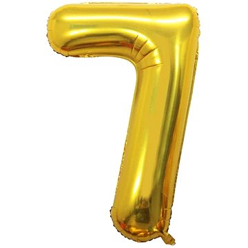 Atomia fóliový balón narozeninové číslo 7, zlatý 82 cm (02117)
